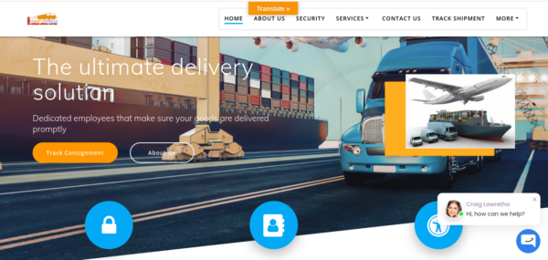 BytE Shipping/Logistics/Security company website for sale